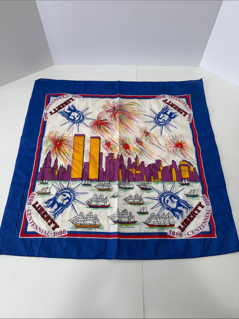 Liberty Centennial Scarf in Blue, White, Purple, Yellow, Red
